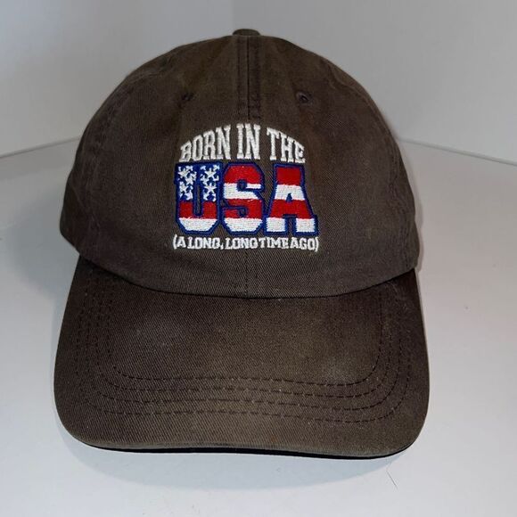 Paramount Apparel Born In The USA, A Long Long Time Ago Embroidered Adjustable H - Picture 1 of 6